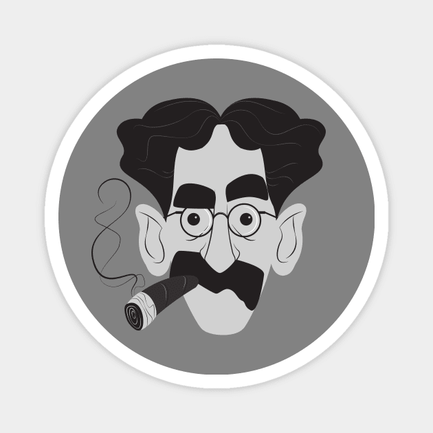 Groucho Marx - Comedy Masters Magnet by Leo da Fonseca